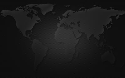 mapa del mundo, de la línea, fondo gris, la tierra