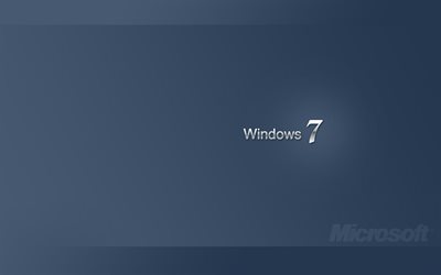 windows 7, sju, grå bakgrund