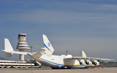 transport-flugzeug -, an-225 mriya, antonov, flughafen
