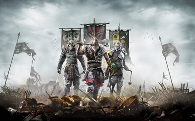 viking, samurai, knight, for honor, warriors, battle