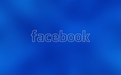 facebook, logotipo, fondo azul