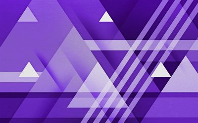 línea de fondo púrpura, triángulos, abstracción