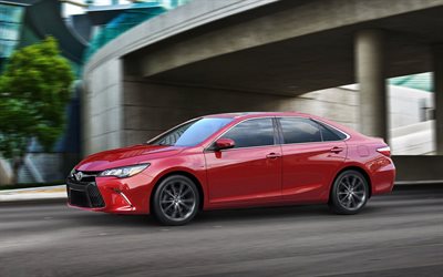 2015, toyota, camry, sedans, road, in motion