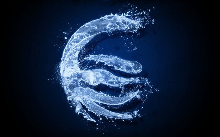 água, o sinal do euro, criativo
