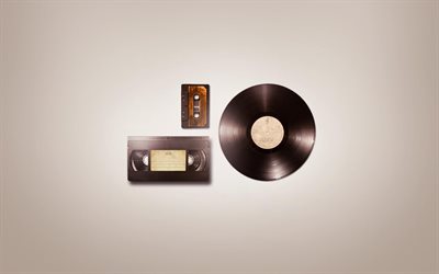 plaka, kaset, retro, minimalizm