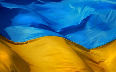 l'ukraine, le drapeau de l'ukraine, le tissu