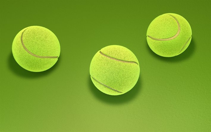 las pelotas de tenis, la abstracción, la corte
