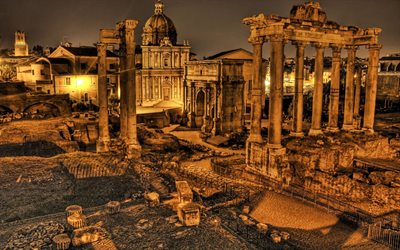 des ruines, de l'architecture, de rome, de l'italie, rome