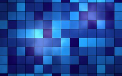 blu di sfondo, mosaico, astrazione