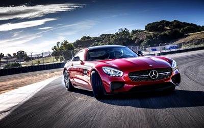 Mercedes-AMG GT, supercars, la deriva, el movimiento, Mercedes