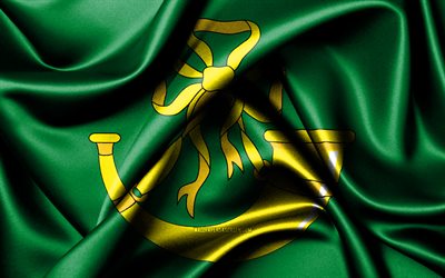 4k, bandiera dell'huntingdonshire, bandiere ondulate di seta, contee inglesi, giorno dell'huntingdonshire, bandiere in tessuto, arte 3d, contee dell'inghilterra, huntingdonshire