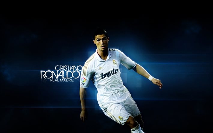 Cristiano Ronaldo, dos estrellas de fútbol, cr7, fan art, futbolista del Real Madrid