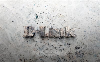 d link 스톤 로고, 4k, 돌 배경, d 링크 3d 로고, 브랜드, 창의적인, d 링크 로고, 그런지 아트, d 링크