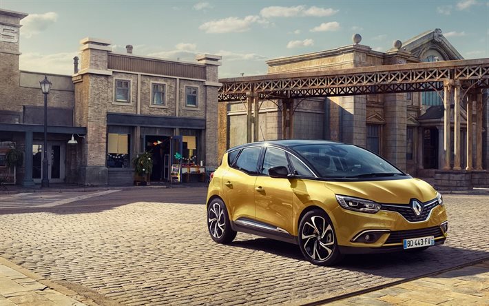 Renault Scenic, street, 2017 cars, wagons, Renault