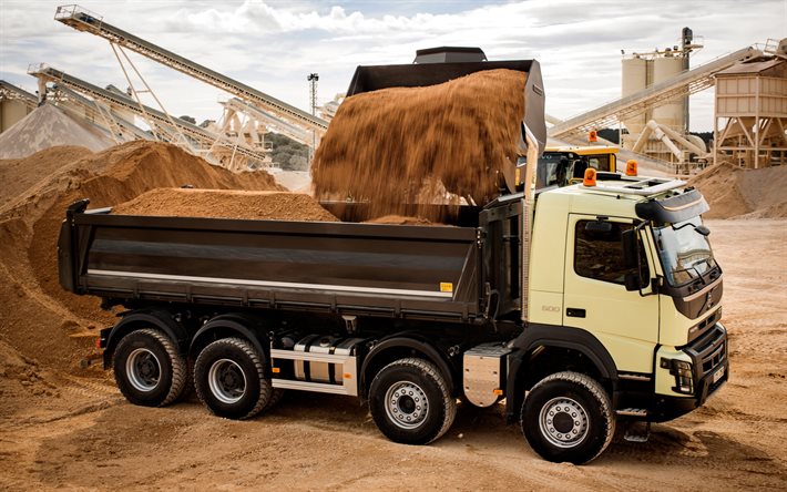 Volvo FMX 500, camiones, 2016, 8x4, bulldozer