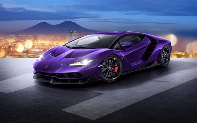 supercars, 2016, Lamborghini Centenario, LP770-4, púrpura Lamborghini