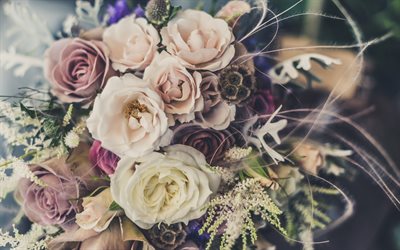 باقة الزفاف, باقة من الورود, الزهور الجميلة, الورود