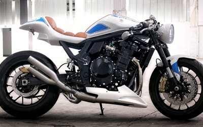superbikes, スタジオ, 2016, 鈴木山賊1250, sportbikes, 白いバイク
