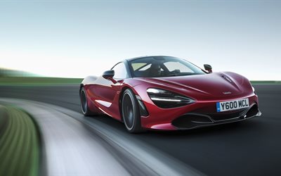 720S McLaren, 2017, 4k, otomobil, kırmızı 720S, yol, hız, McLaren