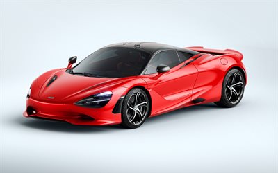 McLaren 750S Coupe, 4k, studio, 2023 cars, supercars, Red McLaren 750S Coupe, hypercars, british cars, McLaren