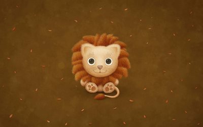 lion, créatifs, jouets