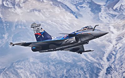 dassault rafale, 4k, cazas polivalentes, el ejército francés, la fuerza aérea francesa, los cazas, la aviación militar, aviones de combate, dassault aviation