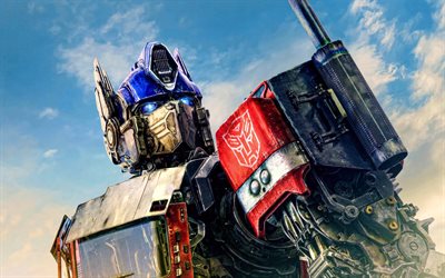 Optimus Prime, 4k, Transformers Rise of the Beasts, 2023 movie, fiction action films, Optimus Prime Transformers, fan art, Transformers