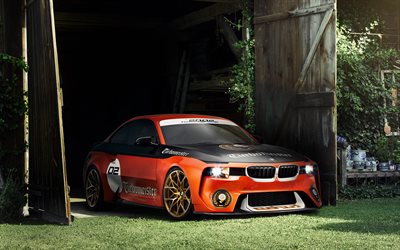 BMW 2002 Hommage Concept, garage, supercars, orange bmw