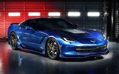 chevrolet, 2014, corvette, corvette з06, z06, blue, sports cars