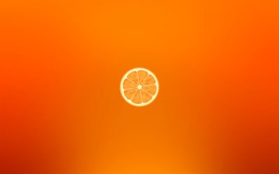minimalism, orange, orange background