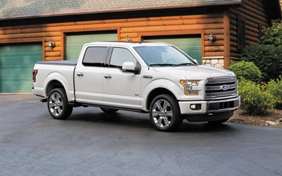 ford, 흰색, 제한, f-150, 2016, suv, 픽업