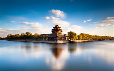 beijing, la ciudad prohibida, china, palacio, lago