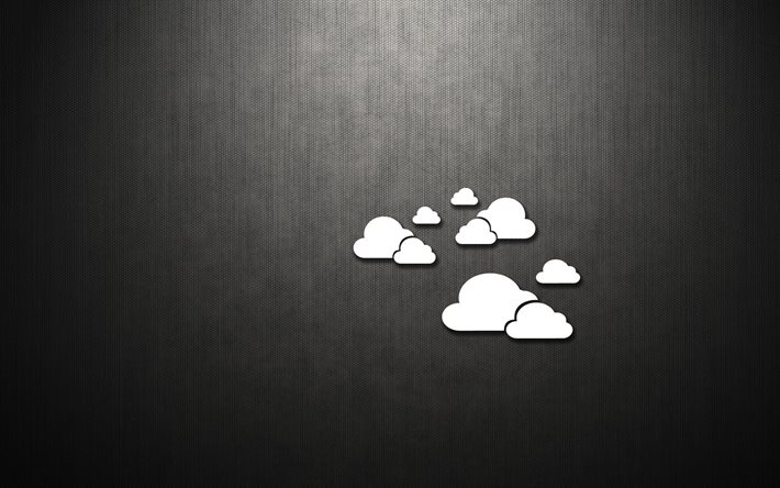 灰色の背景, 雲, ガーター