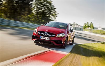 mercedes, in motion, 4matic, amg, a45, 2016, track