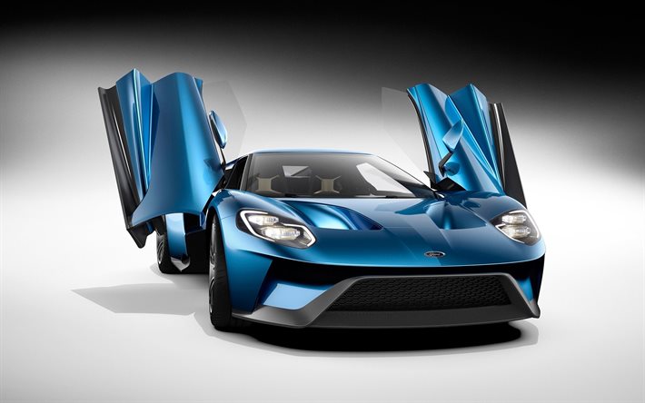 ford, 2015, ford gt, azul, coches deportivos