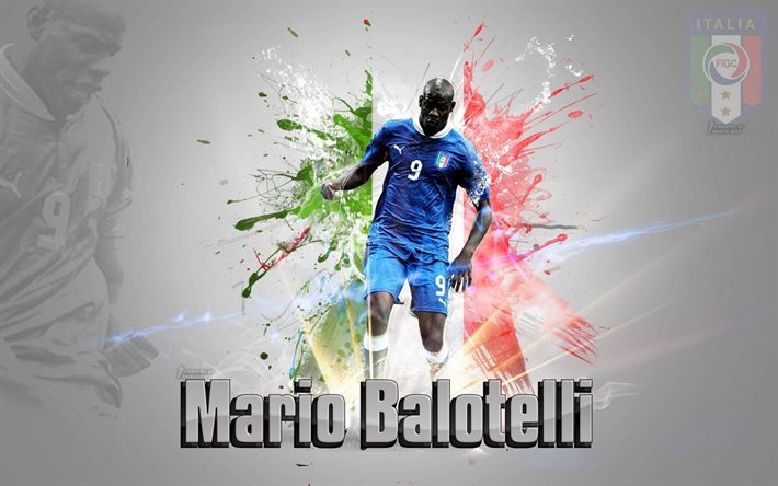 fan art, mario balotelli, player, the italian team