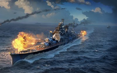 world of warships, sea battle, destroyer