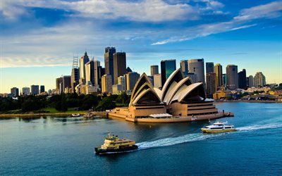 australia, sydney, boats, opera house