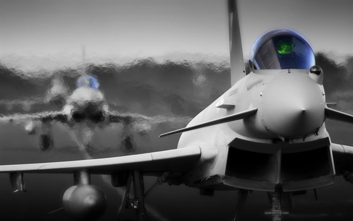 eurofighter typhoon, fighters, combat aircraft