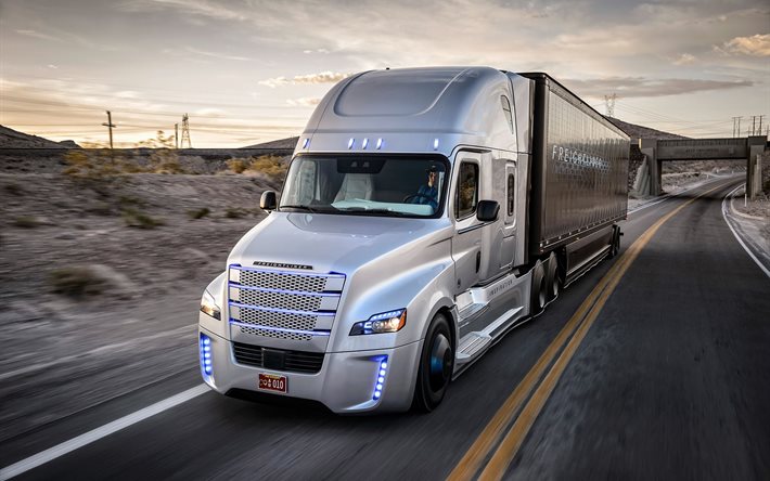 2016, freightliner inspiration, de camions, de la route, des camions, des flatliner