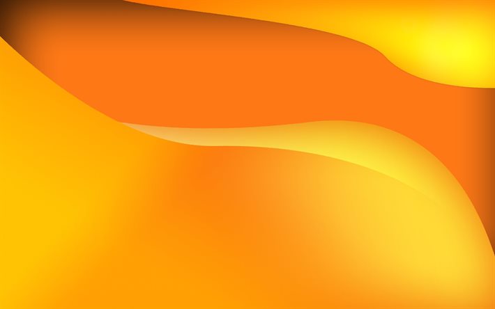 波, ライン, オレンジ色の背景, 抽象化