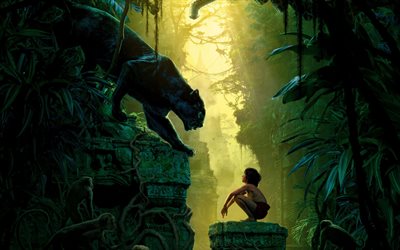 il libro della giungla, pantera, mowgli