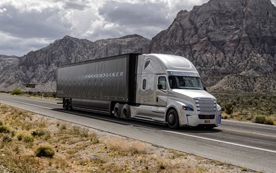 सड़क, ट्रकों, flatliner, 2016, freightliner प्रेरणा ट्रक