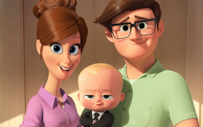 the boss baby, família, 4k, 2016, animação 3d, dreamworks