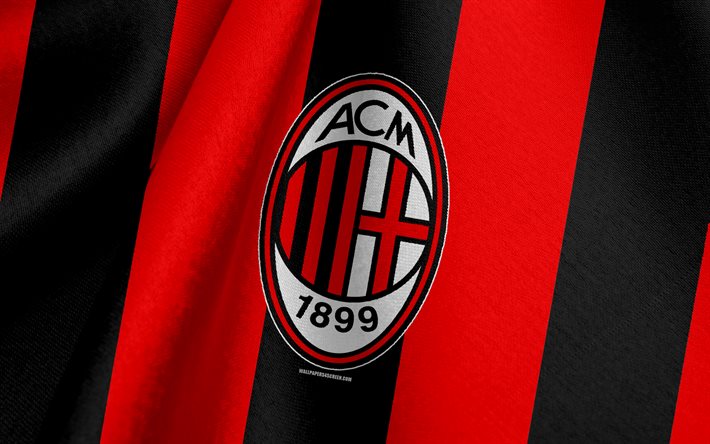 ダウンロード画像 Acミラン イタリアのサッカーチーム 黒赤旗 エンブレム 生地の質感 ロゴ ミラノ イタリア サッカー フリー のピクチャを無料デスクトップの壁紙