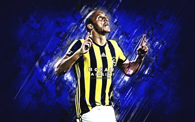 Aatif Chahechouhe, grunge, Fenerbahçe FC, mavi taş, futbol, Chahechouhe, Türkiye Süper Lig, Fas futbolcular, Fenerbahçe SK