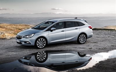 Opel Astra Tourer, 2016, araba, Gümüş, yeni arabalar