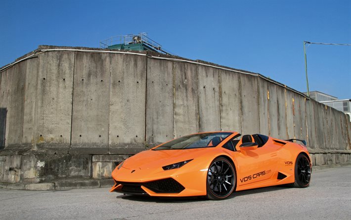 Lamborghini Huracan, Supercar, orange Huracan, sports car, Lamborghini