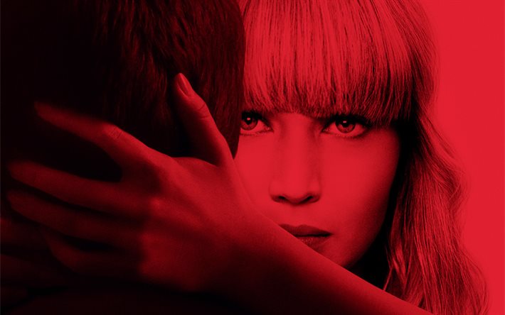 Red Sparrow, 4k, poster, Dominika Egorova, 2018 film, fan art, Jennifer Lawrence