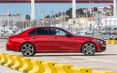 sedans, 2016, mercedes-benz e 300, avantgarde line, w213, e-klass, röd mercedes